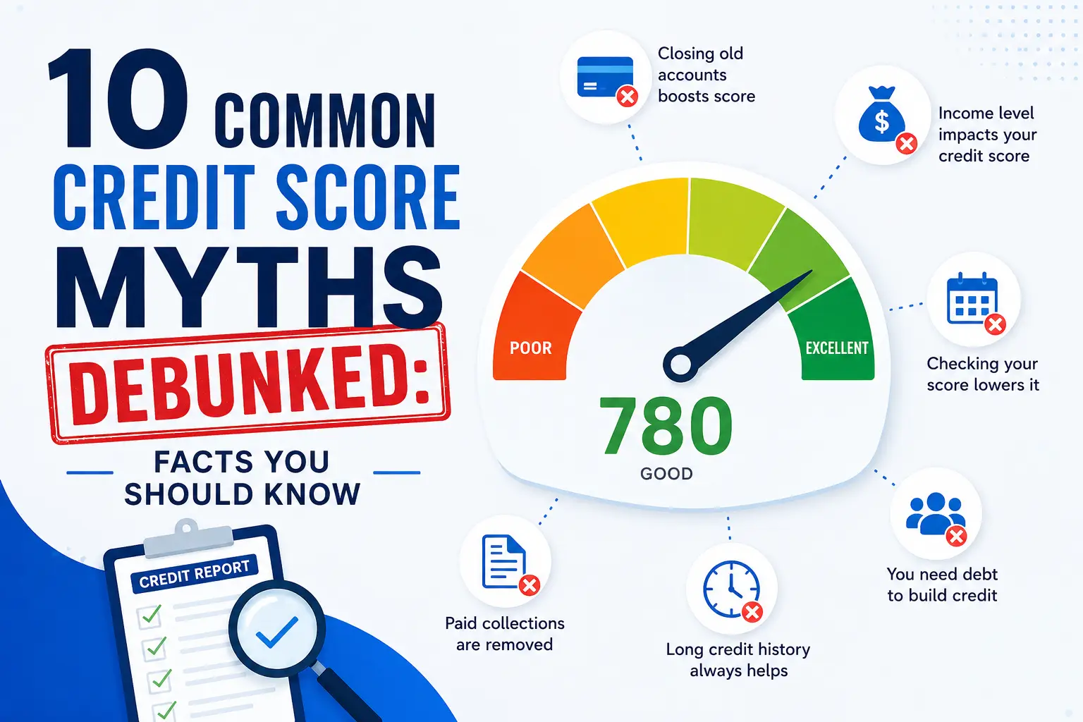 10 Common Credit Score Myths Debunked: Facts You Should Know